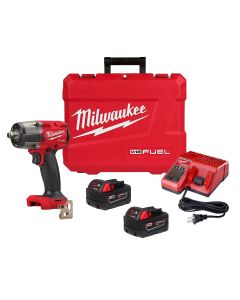 MLW2962-22R image(0) - Milwaukee Tool M18 FUEL 1/2 " Mid-Torque Impact Wrench w/ Friction Ring Kit