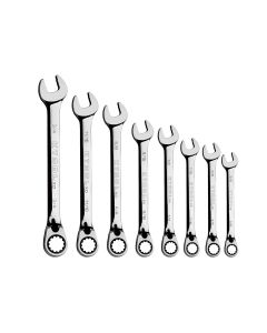 KTIXDCRWS8SAE image(0) - 8pc SAE 120 Tooth Reversible Combination wrench Set 5/16"-3/4"