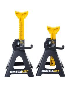 OME32038 image(0) - Omega Double locking 3 ton ratchet style jack stands