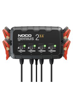 NOCGENIUS2X4 image(0) - NOCO Company GENIUS2X4 6V/12V 4-Bank, 8-Amp Smart Battery Charger
