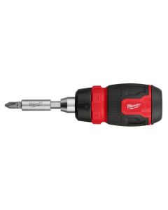 MLW48-22-2913 image(0) - Milwaukee Tool 8-in-1 Ratcheting Compact Multi-Bit Screwdriver