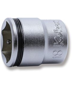 KKN3450M-18 image(0) - Ko-ken USA 3/8 Sq. Dr. Socket  18mm Nut Grip Length 29mm
