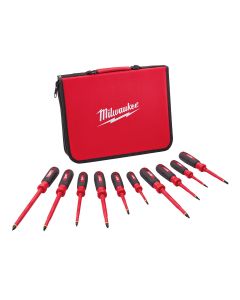 MLW48-22-2210 image(0) - Milwaukee Tool 10 PC 1000V Insulated Screwdriver Set w/ EVA Foam Case