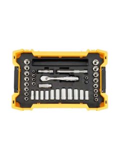 DWTDWMT45402 image(0) - DeWalt 1/4 inch and 3/8 inch Drive Mechanics Tool Set with Toughsystem Trays (131-Piece)