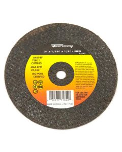 FOR71840-5 image(0) - Forney Industries CUT-OFF WHEEL, METAL, TYPE 1 (FLAT), 3 IN X 1/16 IN X 1/4 IN 5 PK