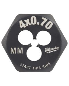 MLW49-57-5319 image(0) - Milwaukee Tool M4-0.70 mm 1-Inch Hex Threading Die