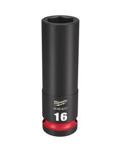 MLW49-66-6277 image(0) - Milwaukee Tool SHOCKWAVE Impact Duty  1/2"Drive 16MM Deep 6 Point Socket