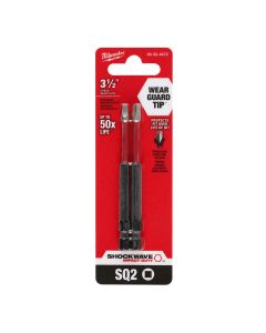 Milwaukee Tool SHOCKWAVE Impact Duty 3-1/2" SQ2 Bit 2PK