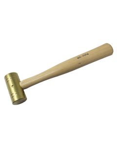 KTI71714 image(2) - K Tool International 16 oz. Brass hammer with Wooden Hickory Handle