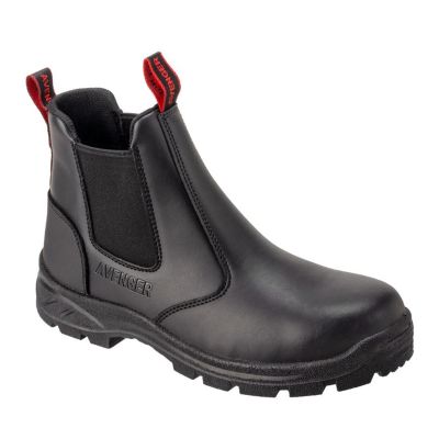 FSIA8050-7.5M image(0) - Avenger Work Boots - Builder Series - Women's Mid Top Work Boot - Steel Toe - ST | EH | SR - Black - Size: 7.5M