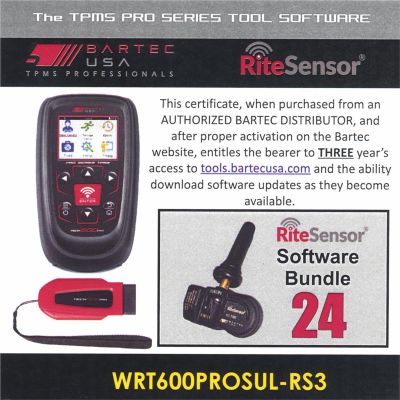 BATWRT600PROSULRS3E image(0) - 3 Year Software License for the Tech600PRO w/ 24 RITE-SENSORS