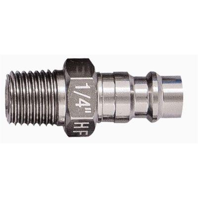 TRF12-924-10 image(0) - 1/4" Coupler Plug with 1/4" Male thread HI-FLO Aluminum- Pack of 10