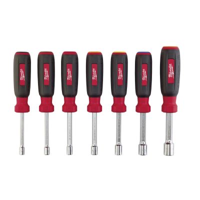 MLW48-22-2517 image(0) - Milwaukee Tool 7 PC Magnetic HollowCore Metric Nut Driver Set