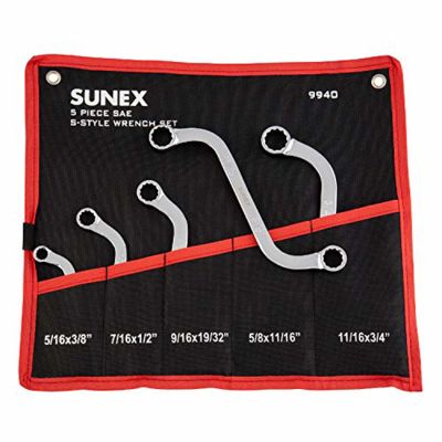 SUN994002 image(0) - Sunex 7/16" x 1/2" S-Style Double Box End Wrench