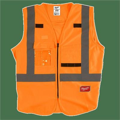 MLW48-73-5034 image(0) - Milwaukee Tool Class 2 High Visibility Orange Safety Vest - 4XL/5XL