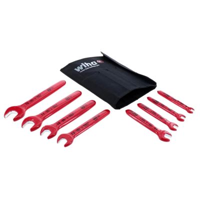 WIH20093 image(0) - WIHA Tools 8 Piece Insulated Open End Wrench Set - Metric
