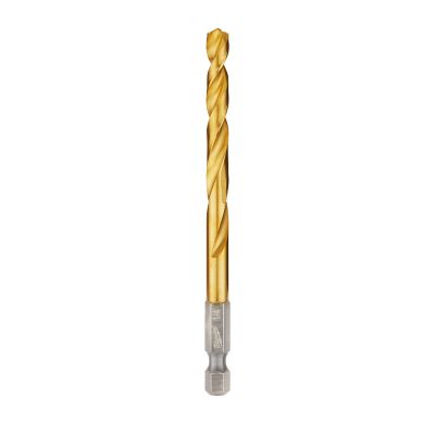 MLW48-89-4613 image(0) - Milwaukee Tool 1/4" SHOCKWAVE RED HELIX Titanium Drill Bit