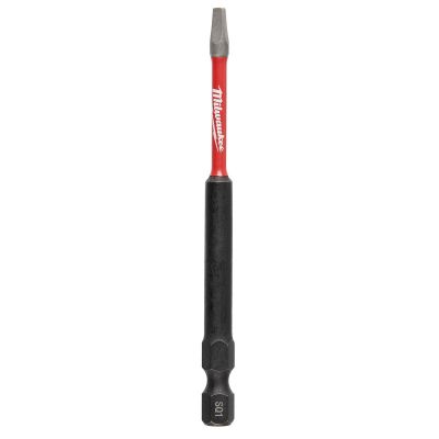 MLW48-32-4794 image(0) - Milwaukee Tool SHOCKWAVE 3-1/2” Impact Square Recess #1 Power Bits (Bulk 25)