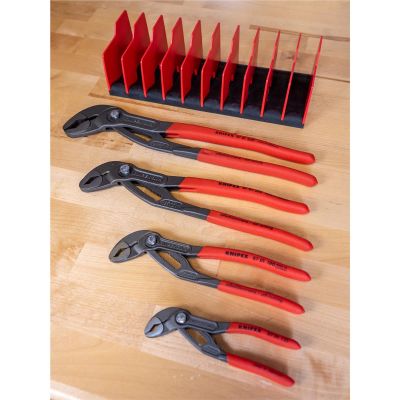 KNP9K-00-80-138-US image(0) - KNIPEX 4-Piece Cobra Pliers Set with FREE 10-Piece Tool Holder