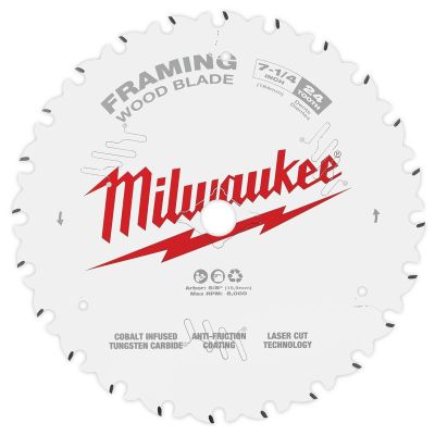 MLW48-40-0720 image(0) - Milwaukee Tool 7-1/4" 24T Framing Circular Saw Blade
