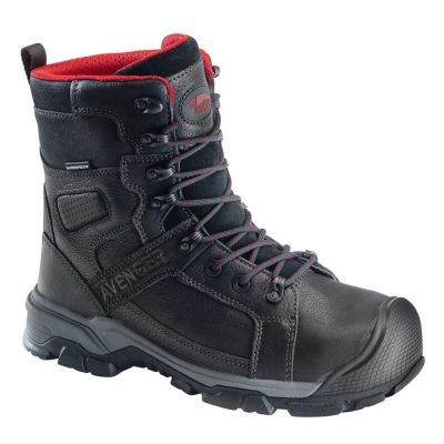 FSIA7335-14W image(0) - Avenger Work Boots Ripsaw Series - Men's High-Top 8” Boots - Aluminum Toe - IC|EH|SR|PR - Black/Black - Size: 14W