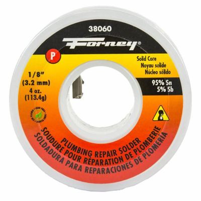 FOR38060 image(0) - Forney Industries Solder, Lead Free (LF), Plumbing Repair, Solid Core, 1/8 in, 4 Ounce