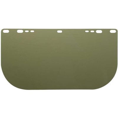 SRW29097 image(0) - Jackson Safety Jackson Safety - Replacement Windows for F20 Polycarbonate Face Shields - Medium Green - 8" x 15.5" x.040" - E Shaped - Unbound - (36 Qty Pack)