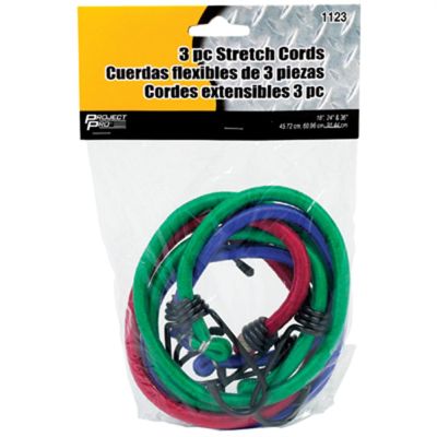 WLM1123 image(0) - Wilmar Corp. / Performance Tool 3pc Stretch Cords (18" 24" 36"