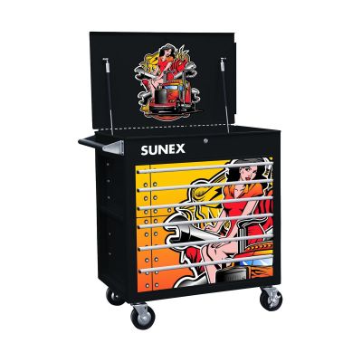SUN8057CAROL image(0) - Sunex Premium Full Drawer Service Cart - Pinup Girl Carol