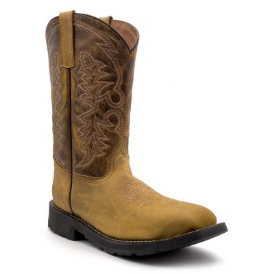FSIA8831-12D image(0) - AVENGER Work Boots Spur - Men's Cowboy Boot - Square Toe - CT|EH|SR|SF|WP|HR - Dark Brown / Brown - Size: 12 - D - (Regular)