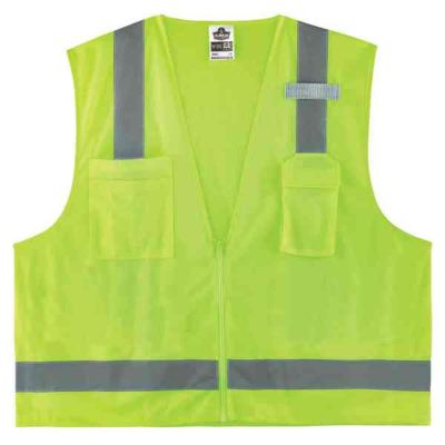 ERG24025 image(0) - 8249Z L/XL Lime Type R Class 2 Surveyors Vest