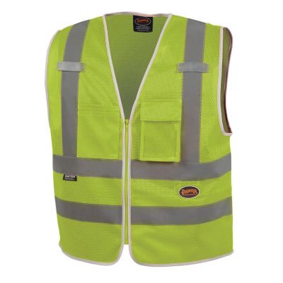 SRWV1025260U-3XL image(0) - Pioneer Pioneer - Mesh 8-Pocket Safety Vest - Hi-Vis Yellow/Green - Size 3XL