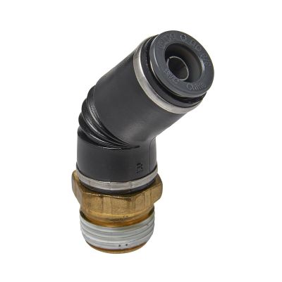 SRRAB4340 image(0) - S.U.R. and R Auto Parts 45 SWIVEL MALE ELBOW 3/8" TUBE X 3/8" NPT (2)