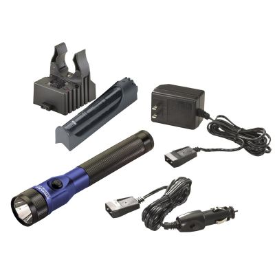 STL75617 image(0) - Streamlight Stinger DS LED Bright Rechargeable Flashlight with Dual Switches - Blue