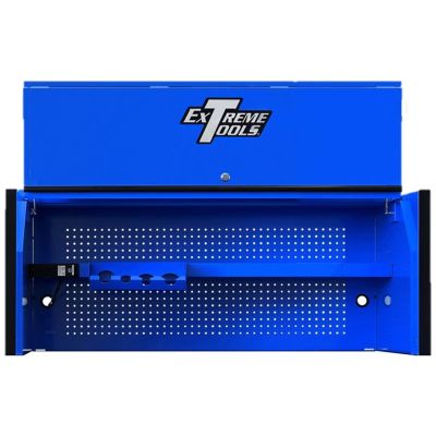 EXTDX552501HCBLBK image(0) - EXT DX Series 55in W x 25in D Extreme Power Workstation Hutch Blue with Black Handle and Trim