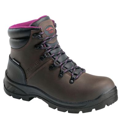 FSIA8125-6W image(0) - Avenger Work Boots Builder Series - Women's Boots - Steel Toe - IC|EH|SR - Brown/Black - Size: 6W