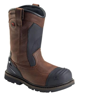 FSIA7896-8M image(0) - Avenger Work Boots - Hammer Wellington Series - Men's Boots - Carbon Nano-Fiber Toe - IC|EH|SR|PR|MT - Brown/Black - Size: 8M