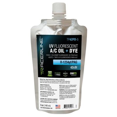 TRATP42PD-5 image(0) - Tracer Products 5 oz (148 ml) foil pouch, R-1234yf/PAG with Dye