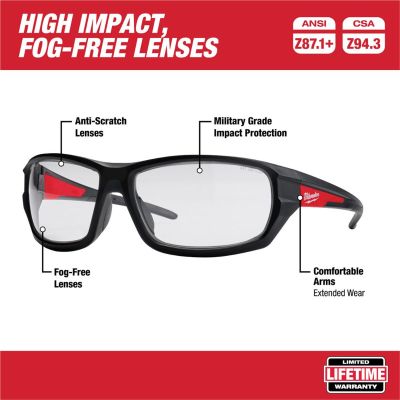 MLW48-73-2020 image(0) - Milwaukee Tool Clear Hi Performance Safety Glasses