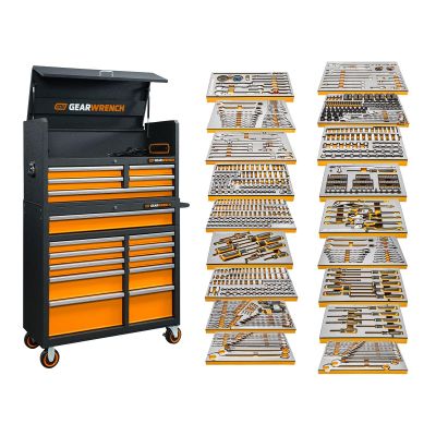 KDTMEGAMOD873 image(0) - Gearwrench 873 PC MTS IN MODULAR TRAYS W/STORAGE