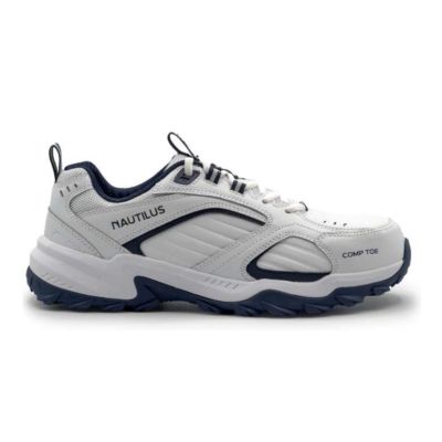 FSIN1101-10EE image(0) - Nautilus Safety Footwear Nautilus Safety Footwear - TITAN - Men's Low Top Shoe - CT|EH|SF|SR - White / Navy - Size: 10 - 2E - (Extra Wide)