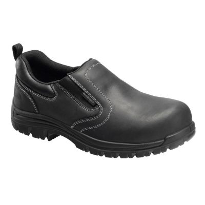 FSIA7109-11M image(0) - Avenger Work Boots Foreman Series - Men's Low Top Slip-On Shoes - Composite Toe - IC|EH|SR - Black/Black - Size: 11M