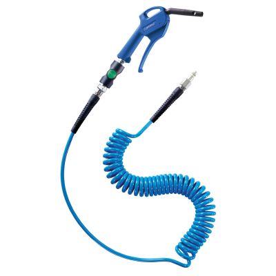 PRVBGKPESBO254 image(0) - 1/4" ID x 13' Coil hose with 3/8" prevoS1 High Flow safety coupling, 27202 OSHA blow gun and 3/8" plug