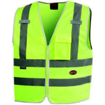 SRWV1025160U-XL image(0) - Pioneer Pioneer - Multi-Pocket Safety Vest - Hi-Vis Yellow/Green - Size XL