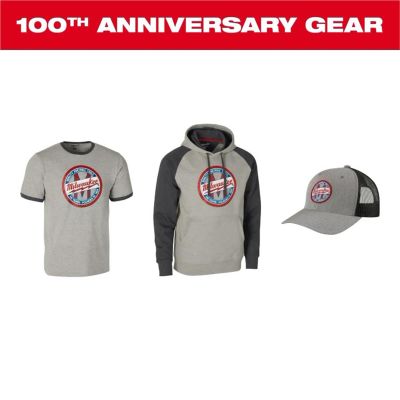 MLWHOOD1924GM image(3) - Milwaukee Tool Limited Edition 100th Anniversary: 1924 Work Hoodie Gray Medium