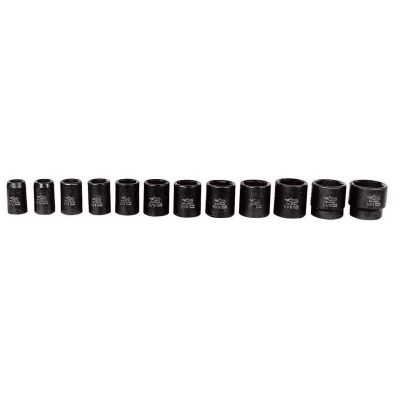 KTI33100 image(0) - K Tool International SOC SET IMP 1/2" DR 12 PC SAE STANDARD