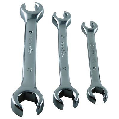 KTI44500 image(0) - K Tool International WRENCH SET FLARE NUT 3 PC. METRIC