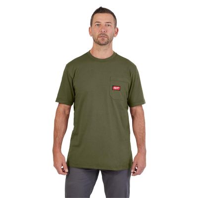 MLW605GN-L image(0) - GRIDIRON Pocket T-Shirt - Short Sleeve Green L