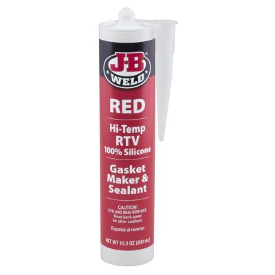 JBW31914 image(0) - J B Weld J-B Weld 31914 Red High Temperature RTV Silicone Gasket Maker and Sealant - 10.3 oz.