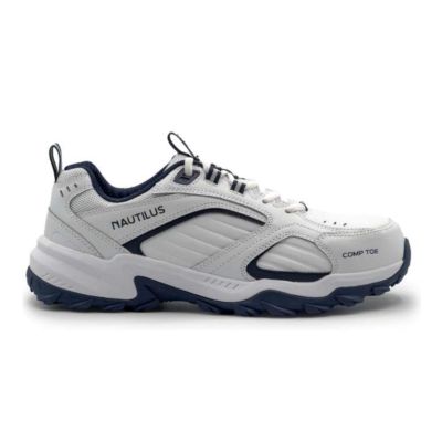 FSIN1101-10.5D image(0) - Nautilus Safety Footwear Nautilus Safety Footwear - TITAN - Men's Low Top Shoe - CT|EH|SF|SR - White / Navy - Size: 10.5 - D - (Regular)